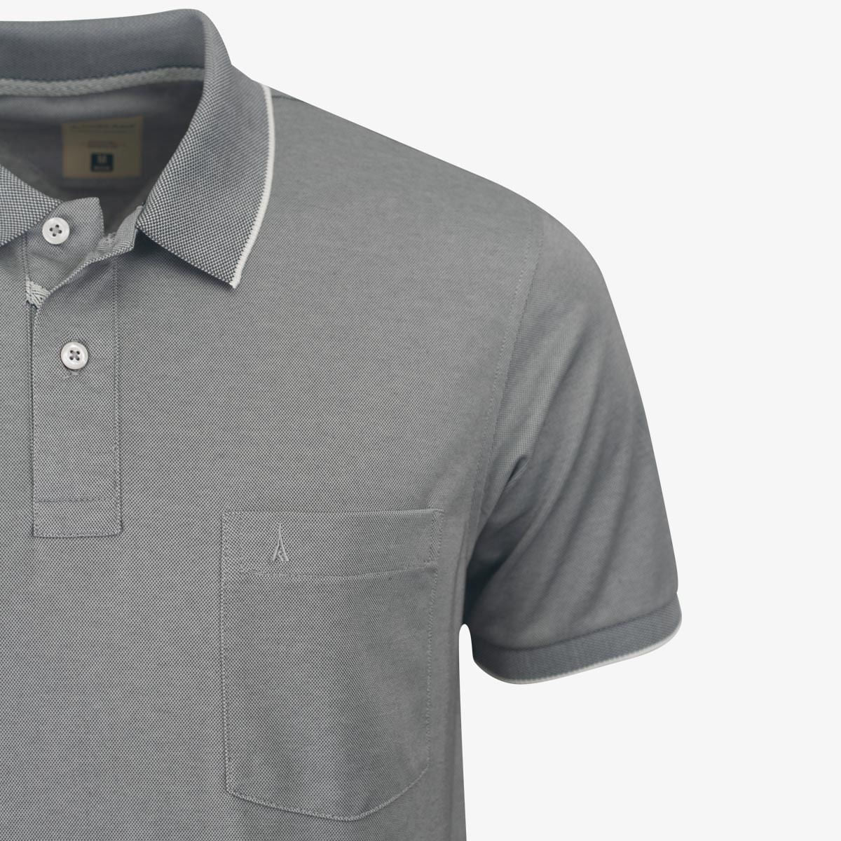Camiseta Polo Regular Fit Blanca con Bolsillo para Hombre