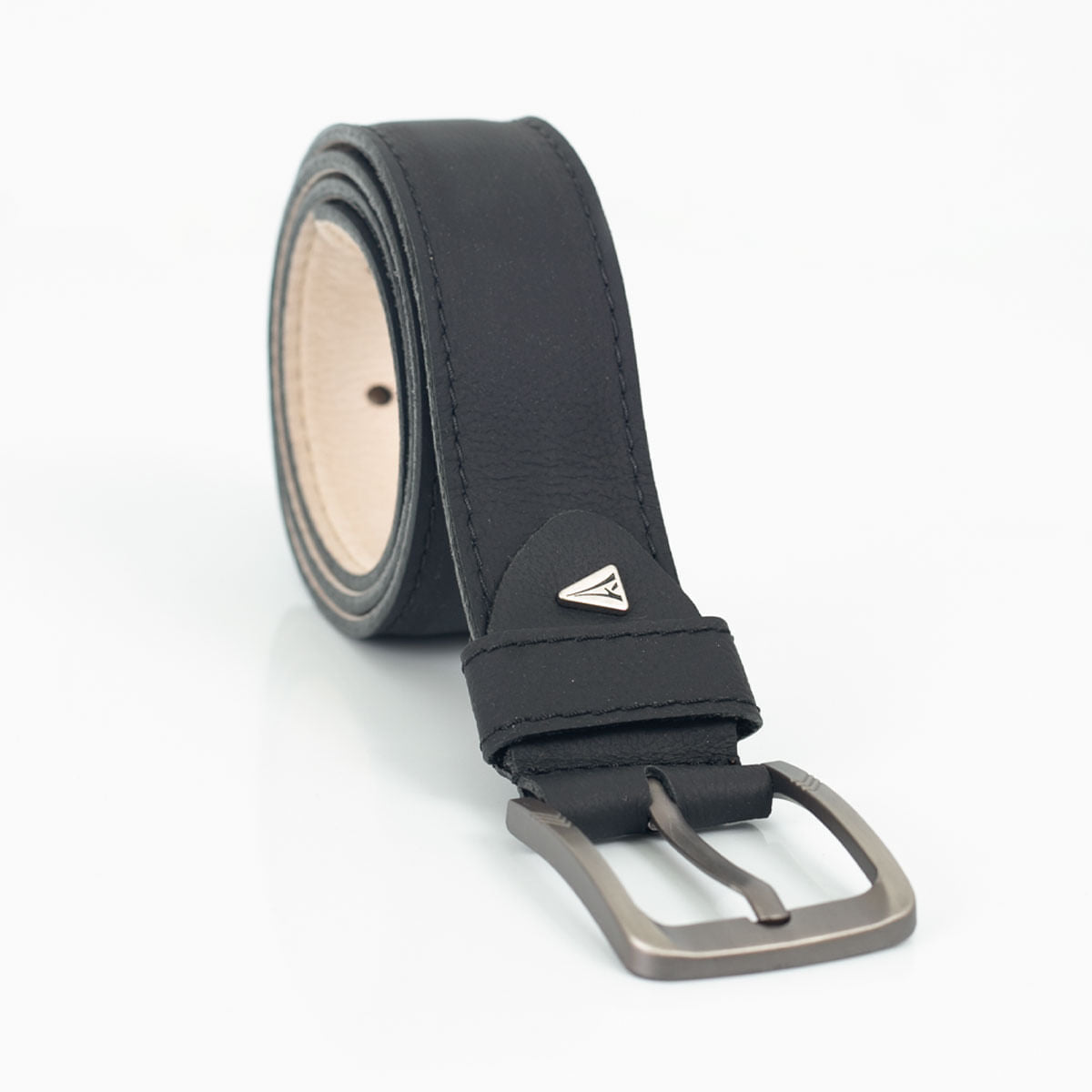 Cinturón Accesorios Negro en Cuero 40mm - Kosta Azul