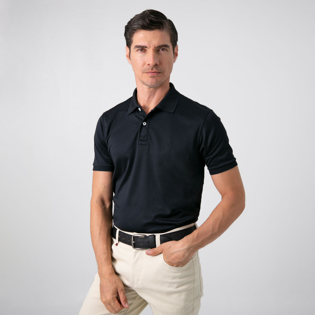 Polo Regular Negro para Hombre - Kosta Azul