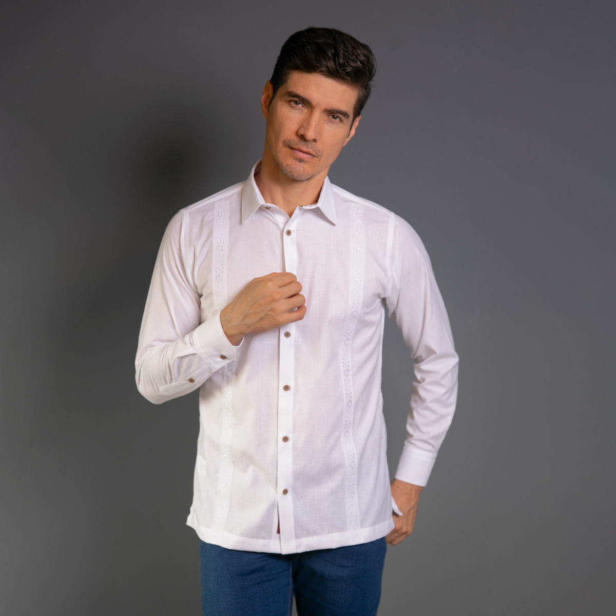 Camisa Cubavera Manga Larga